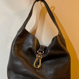 Dooney & Burke pebble leather hobo, chocolate brown.